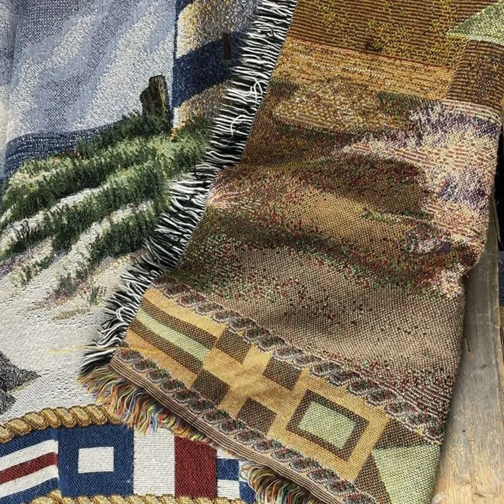 Coastal Sea Nautical Lighthouse Tapestry Wall Hanging 56X46.5